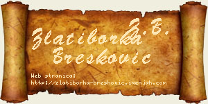 Zlatiborka Brešković vizit kartica